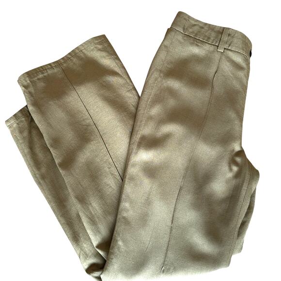 Club Monaco Flawless Trouser Pants SIZE 6 Khaki Olive Office Chic Designer $198 - Picture 7 of 9
